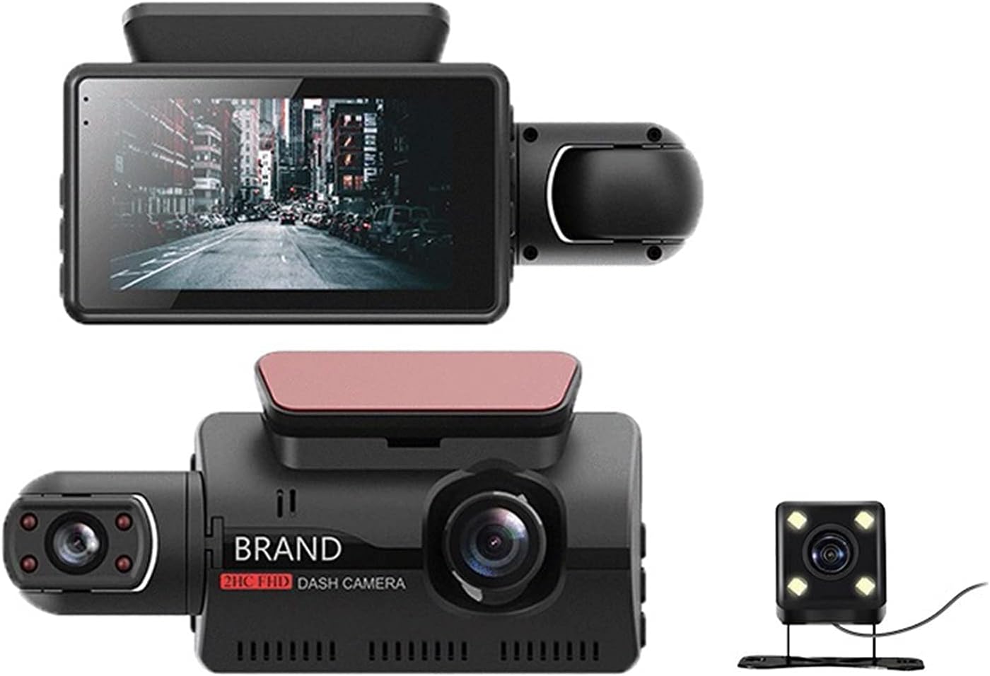車のバックアップカメラ 車 Dvr カメラの新しいダッシュカム3記録隠されたビデオレコーダーダッシュカム1080pナイトビジョン駐車モニタリングgセンサー 防水ナイトビジョン Color Name Car Dvr Sd Card Memory None 楽天