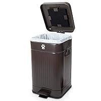 Vista 1 de Cubo de Basura para Excremento de Perro para Exteriores - Cubo de Basura para Desechos de Perro al Aire Libre con Tapa - Contenedor de Estación