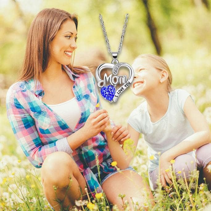 BESPMOSP Mom Necklace 'I Love You Mom' - Rhinestone Necklace for Mother's Day & Birthday Gifts - Image 4