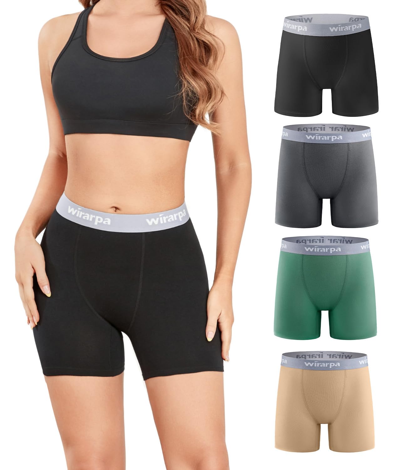 wirarpa Women's Boxer Briefs 5.5-Inch Inseam