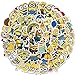 WANCHANG 50 Uds Pegatinas de Minions Bonitas para Equipaje de Ordenador portátil, Funda de teléfono para Bicicleta, Almohadilla para patineta, calcomanía Impermeable para niños