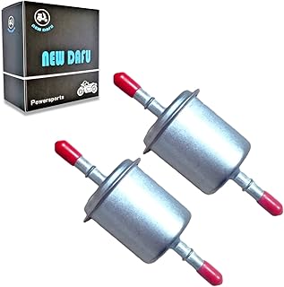 InLine Fuel Filter 15 Micron,1/4-Inch OD for 1/4" Fuel Lines,Applicable to High-Pressure EFI Fuel Engine Cars Motorcycles Marine Engine -2 Pcs