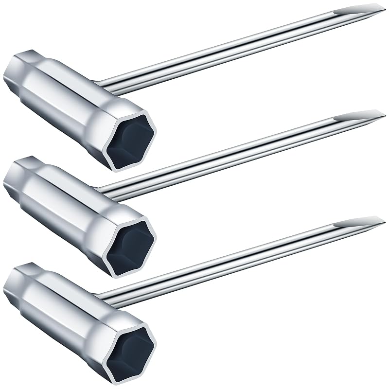 Kit com 3 Chaves Combinadas para Motosserra MetVot 13 x 19 mm com Chave de Fenda, 12,7 mm e 19,05 mm