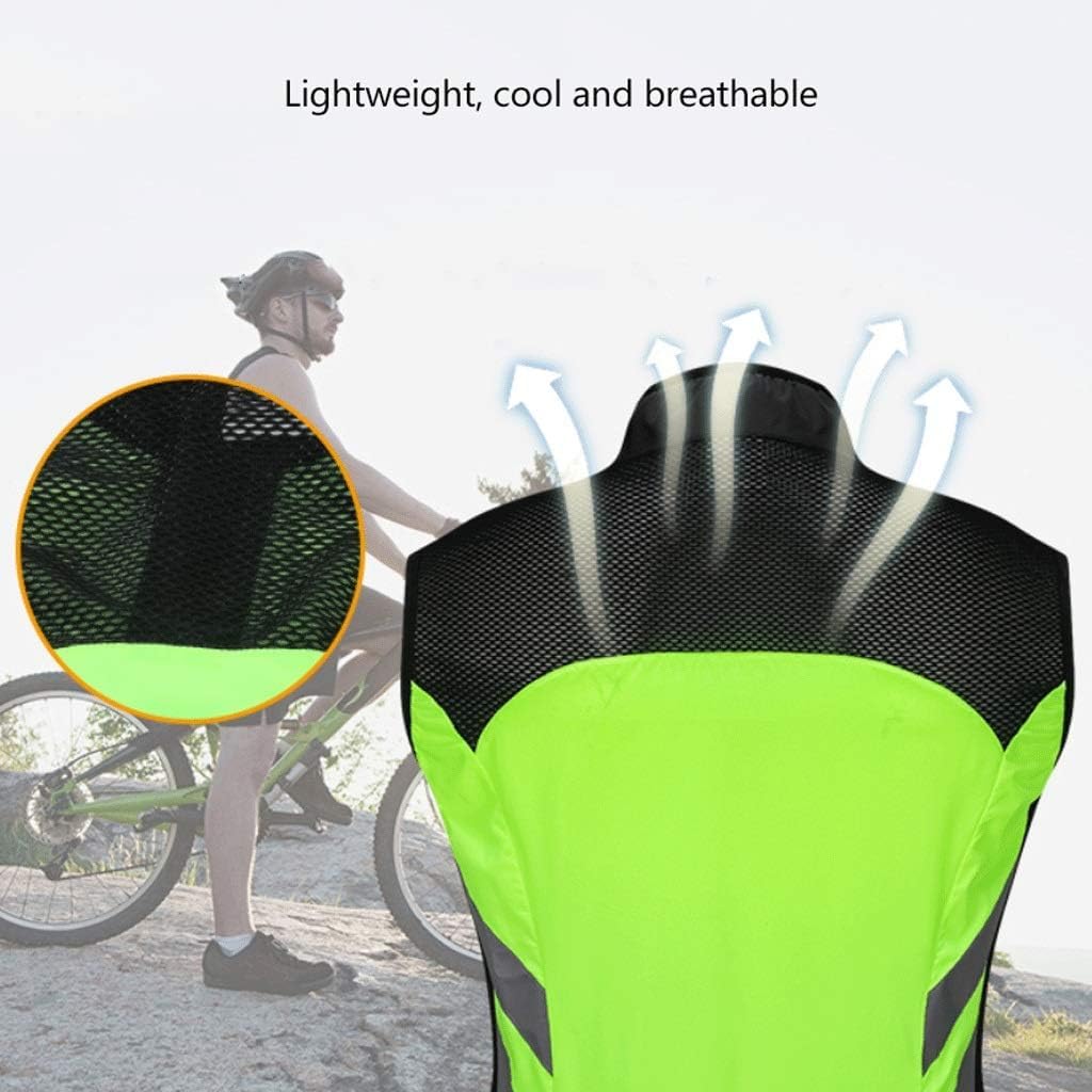 hi vis chaleco reflectante de alta visibilidad, Chaleco de seguridad Chaleco de seguridad liviano Chaleco reflectante a prueba de viento de poliéster 360° de alto