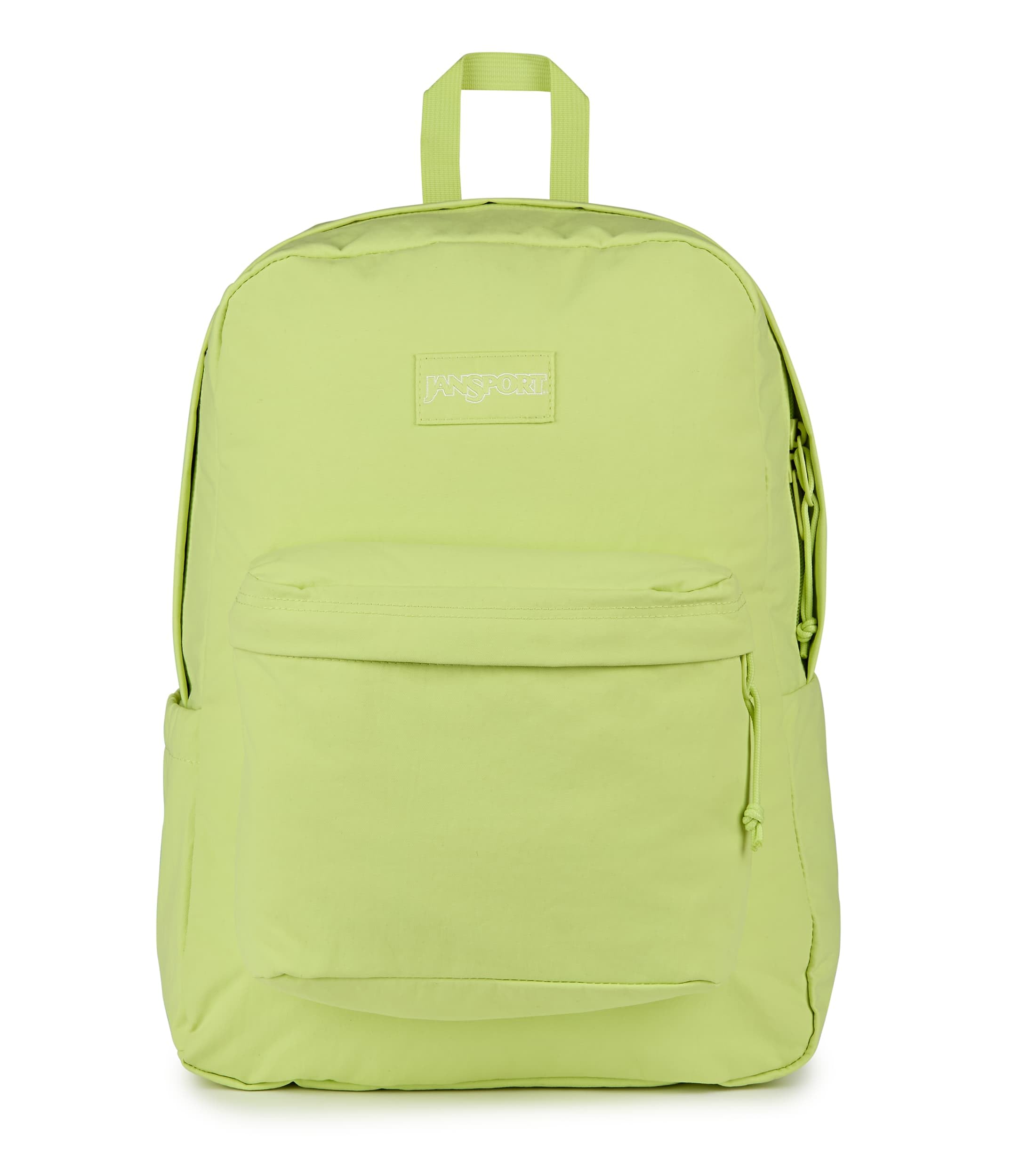 JanSport Superbreak Plus FX Backpack - Work, Travel, or Laptop Bag with Water Bottle Pocket - Lime Citron