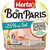 Herta Le Bon Paris Jambon avec moins de 25% de sel et sans nitrite x6 210g