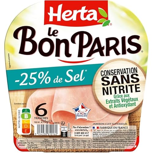 Herta Le Bon Paris Jambon avec moins de 25% de
