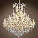 Maria Theresa 41 Light 52" Gold Chandelier with European/Swarovski Crystals