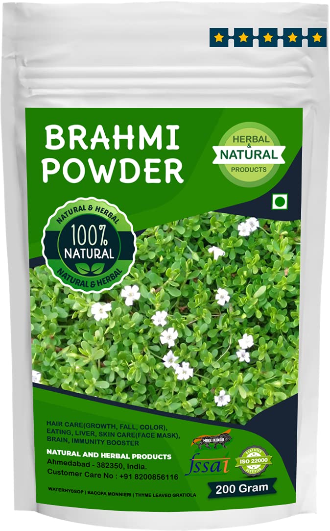 Brahmi Powder Waterhyssop Bacopa Monnieri Thyme Leaved Gratiola For Hair Care(Growth, Fall