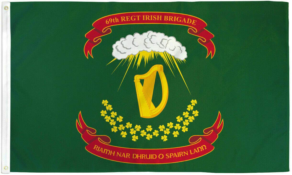 Irish Brigade Flag 3x5ft 69th Regt Irish Brigade Premium Quality Fade Resistant Banner Flag Irish Pride Flag