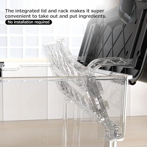 Miniatura 4 de Recipiente Sous Vide con tapa, contenedores Sous Vide con estante integrado de 11.65 cuartos de galón, recipiente de cocción lenta para Sous Vide,