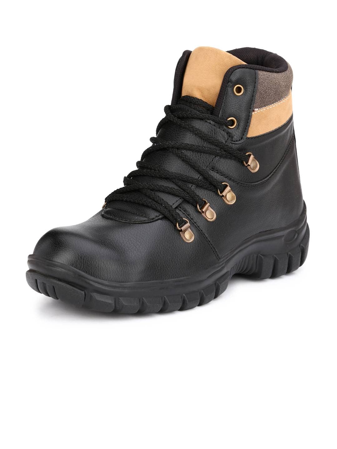 Eego Italy Black Synthetic Leather Mens Steel Toe Boots - ww-29-11 (B09Q96SN9C) Amazon Price History, Amazon Price Tracker