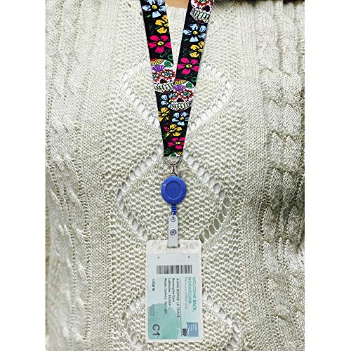 Lucky Line Lanyard With Swivel Snap, Sugar Skull Design (C210) #TOP2