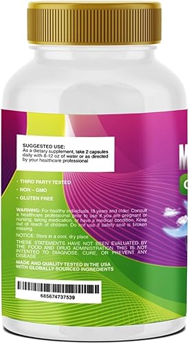 Miniatura 3 de Vitamisan Magnesio de alta absorción 6 formas de citrato de magnesio glicinato quelatado óxido de malato 140 cápsulas sin gluten sin OMG