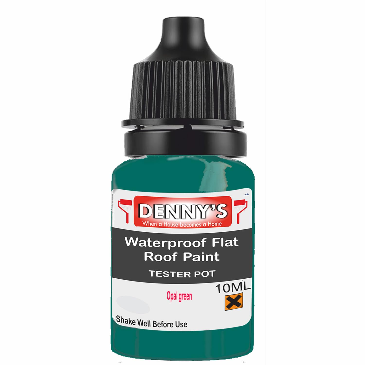 SCOOBYS PAINTS BACK IN THE MIX Chlorinated Rubber Flat Roof Paint – Waterproof Roof Sealer & Leak Repair Coating, Quick Drying, High Adhesion (Opal green, 10ML Tester Bottle)
