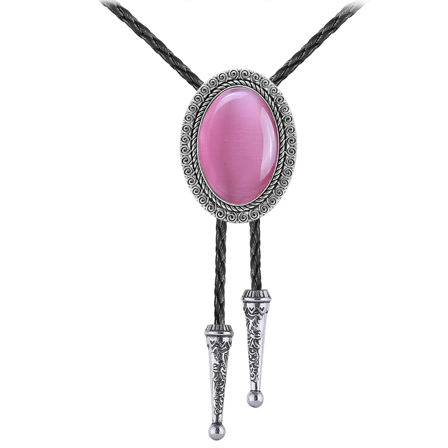 GelConnie Bolo Tie for Men Women Western Cowboy Turquoise Leather Necktie