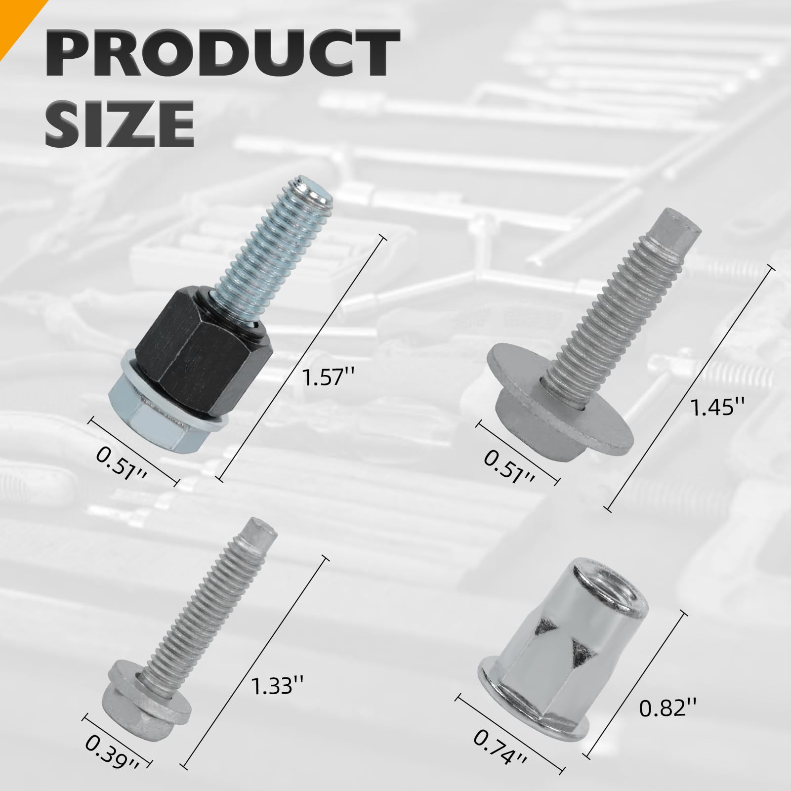CHENACC Sidestep Hardware Mounting Kit for 2013-2019 Dodge RAM 1500 2500 3500 | 2014-2019 RAM 4500 5500 Tubular Side Step Running Board Mounting Hardware 68193128AB