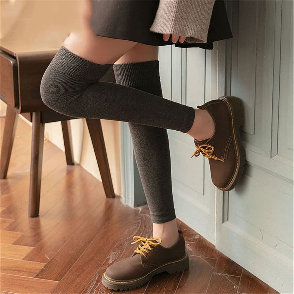 ACiyD Jambières Hiver Tricot Chaud Doux Botte Guêtre Haut Genou Jambières Unisexe Jambières Botte Topper Bas (Couleur : C, Taille : 45CM) (C 45CM)
