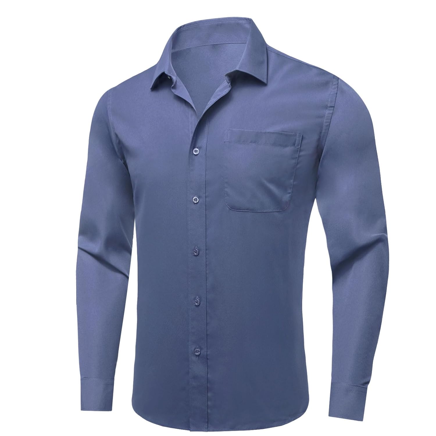 Camisa social masculina de algodão de manga comprida lisa, casual, com botões, ajuste regular, formal, camisa de negócios em promoção! Veja a oferta e mais achadinhos de Camisas 2 Hoje é o melhor dia para comprar Camisa social masculina de algodão de manga comprida lisa, casual, com botões, ajuste regular, formal, camisa de negócios com aquele preço maroto! Promoção! Aproveite a oferta! 2