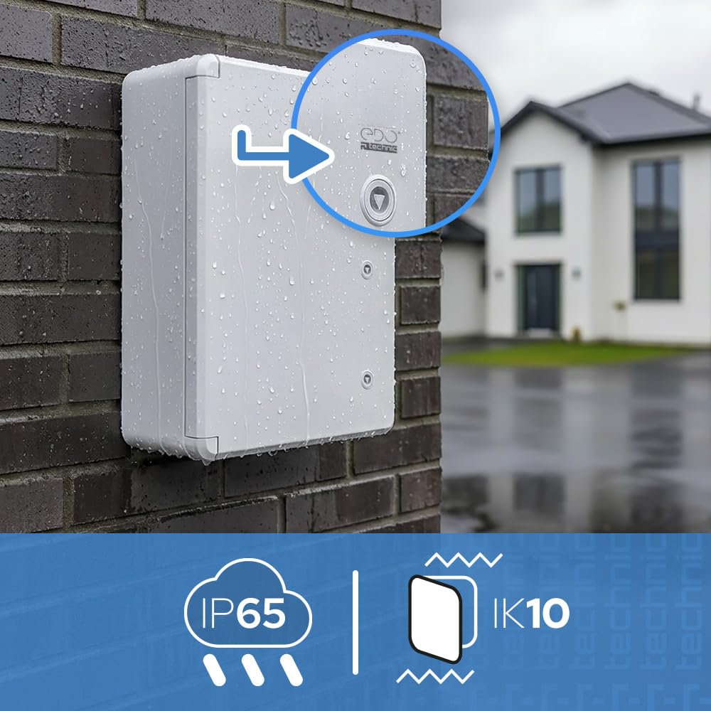 EDO Rozdzielnica Skrzynka IP65 600x800x260 mm Szara - Obudowa Elektryczna ABS - Szafa Sterownicza Natynkowa z Płytą Montażową do Instalacji Wewnętrznych i Zewnętrznych