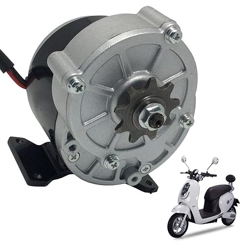 Miniatura 7 de BEMONOC Motor eléctrico de reducción de engranajes MY1016Z3 de 24 voltios y 350 vatios con piñón de 9 dientes