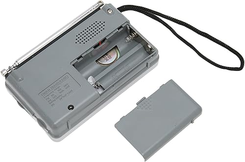 Miniatura 7 de Portable Pocket Radio AMFM Compact Design Silver Grey Battery Operated Radio for Home Traveling