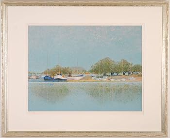 Amazon.co.jp: アンドレ・ブーリエ 「港に映る木々」 海 絵画 風景画