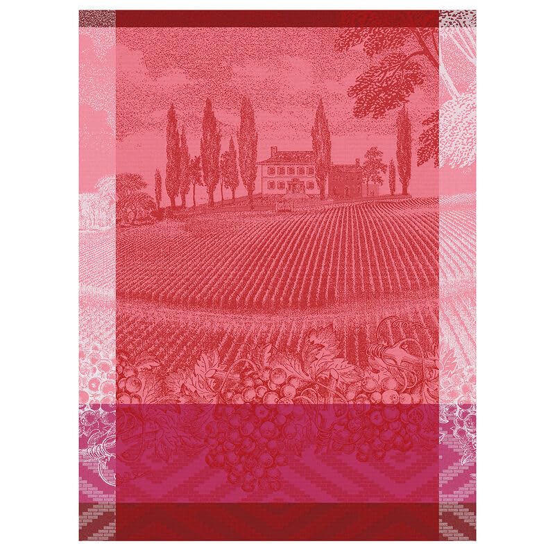Torchon de cuisine VIGNOBLE Rouge pour vos repas conviviaux