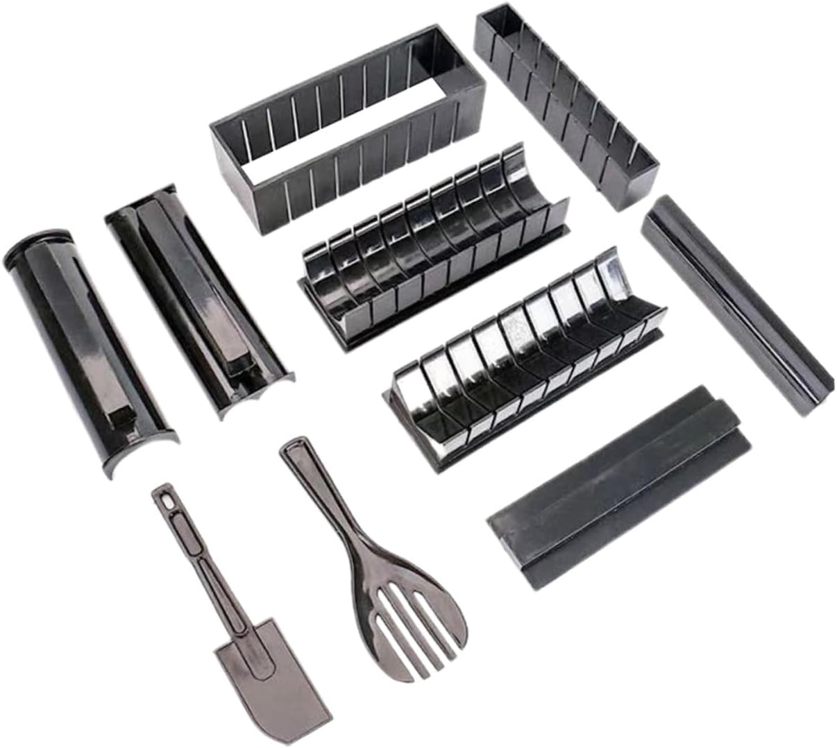MAGICLULU 10Pcs Sushi Nonstick Onigiri Press and Sushi Roller Kit Easy to Clean and Use
