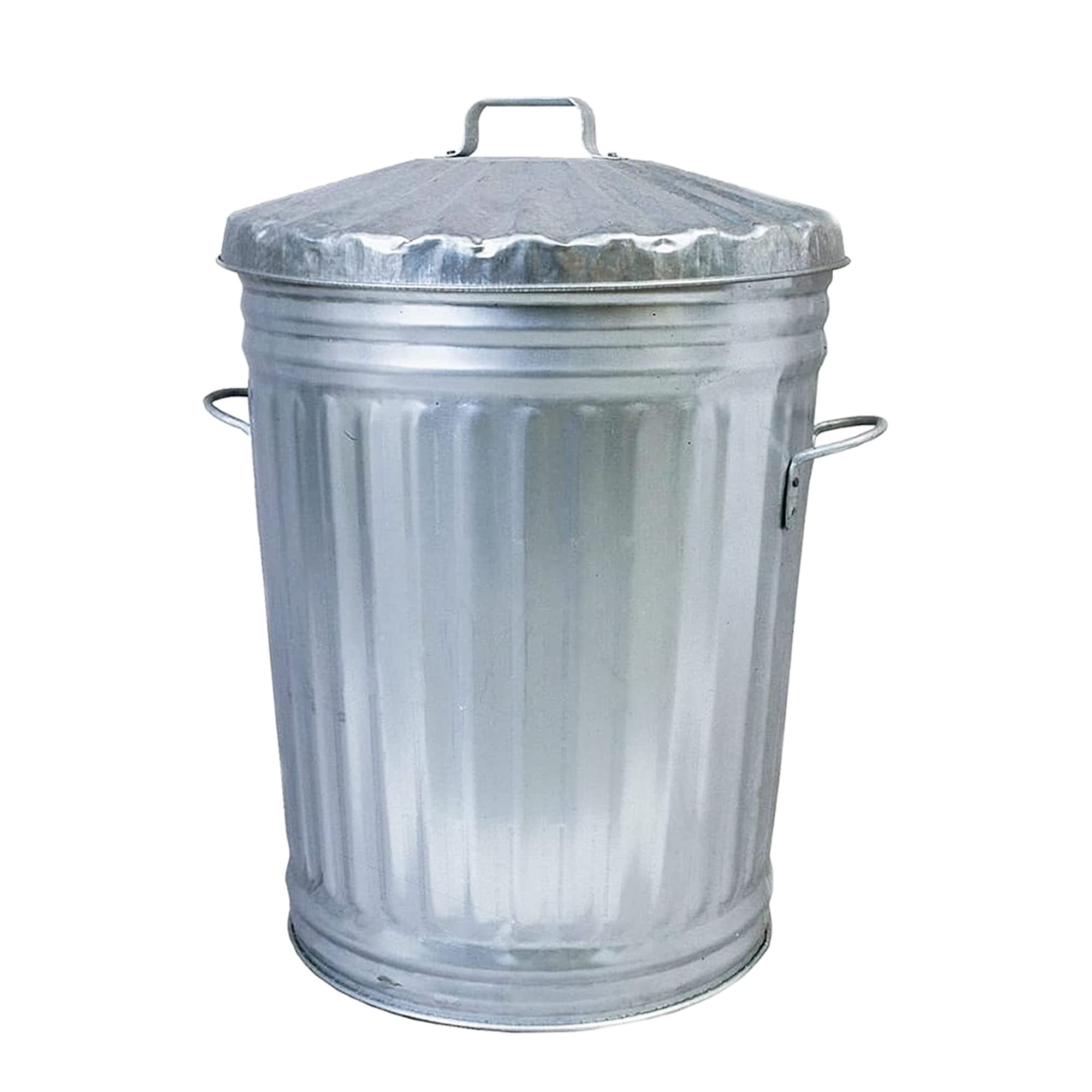 STAR SUPPLIES 90 Litre Home Garden Indoor Outdoor Extra Large Steel Galvanised Metal Kitchen Dustbin With Handles (1)