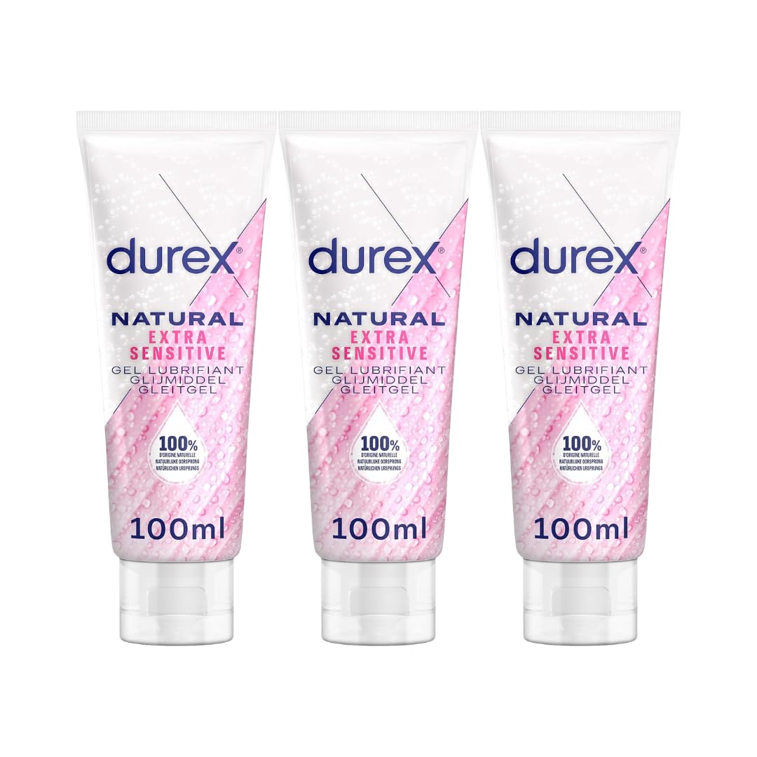 Durex Natural Extra Sensitive Lube, 100ml, Water Based Lube, Natural  Lubricant, Intimate Gel, Non Sticky, Condom & Toy Compatible, pH Friendly,  Ease Vaginal Dryness & Discomfort, Aloe Vera Pack of 3 :