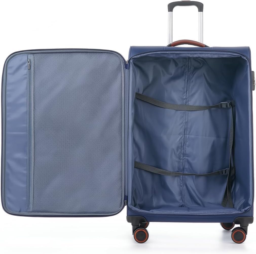 Weichschalenkoffer groß 78x48x30cm Stoff Trolley Leicht Reisekoffer 4 Rollen Zahlenschloss Handgepäck 109 Liter Rot