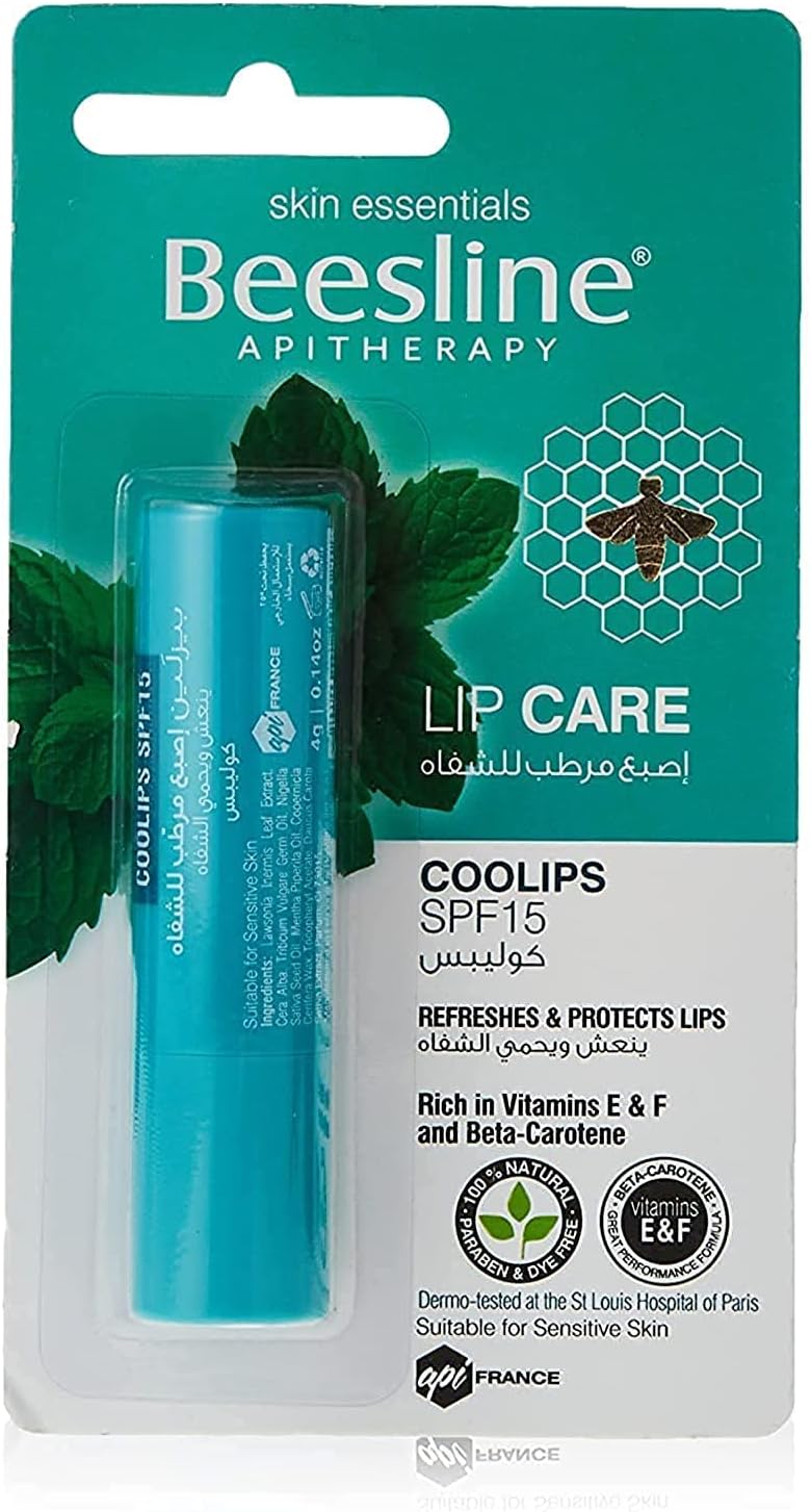 Lip Care Coolips SPF15 For Unisex, Refreshes & Protects Lips, Rich In Vitamins E & F And Beta-Carotene, 100% Natural, Suitable for Sensitive Skin, 50ml