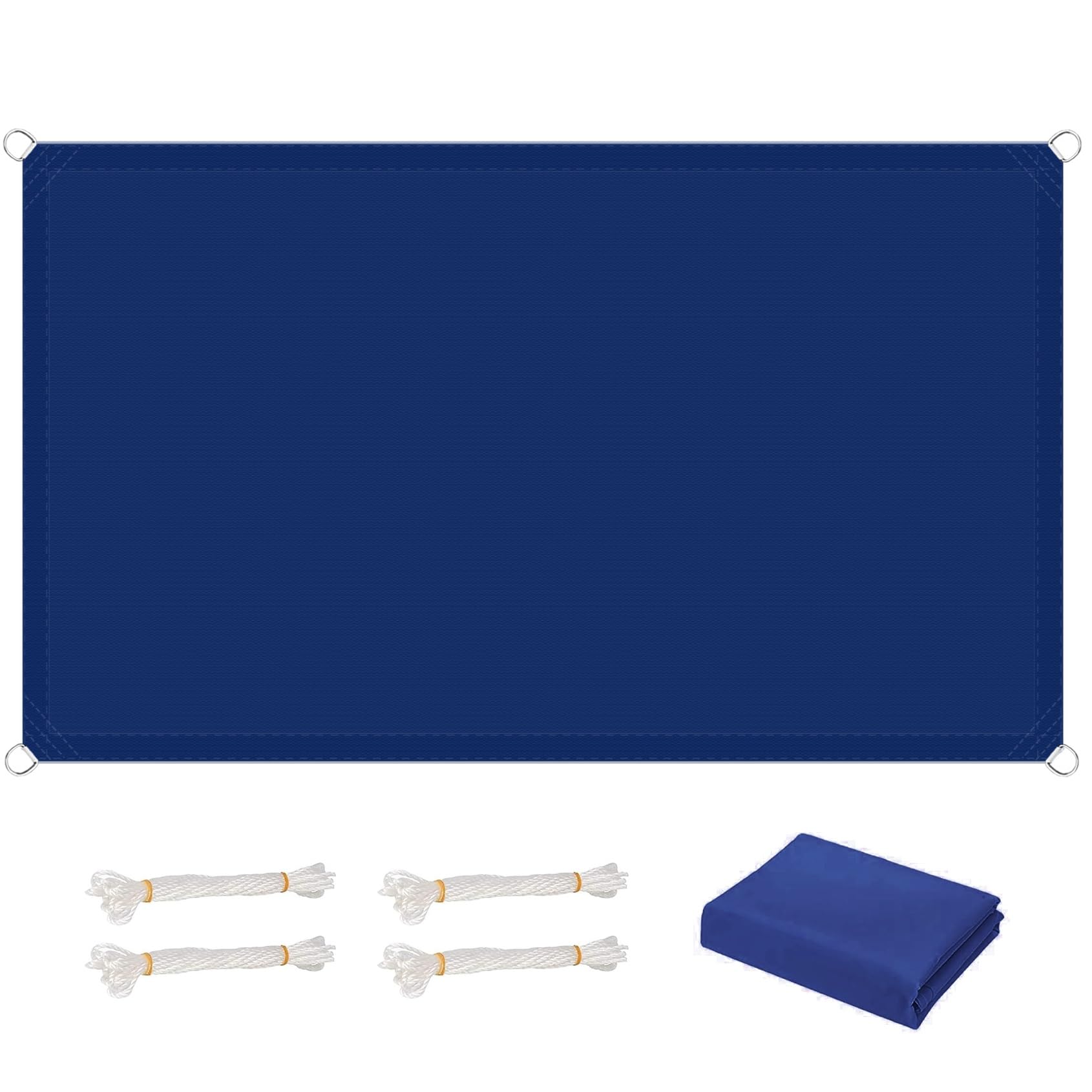 Red de sombra con protección solar 95% resistente y toldo vela azul