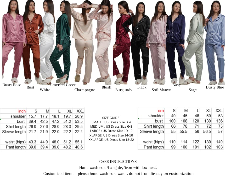 Custom Pajamas for Bridal Party, Bridesmaid Pajamas, Pajama for Women, Two piece PJ Sets, Soft Sleepwear Lingerie2