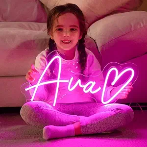 OBTAIN Custom Neon Signs, Neon Sign Customizable for Wall Decor, Personalized Neon Sign for Wedding Birthday Party Gift Party Bar Game Room Home Business Shop Name Logo Neon Sign