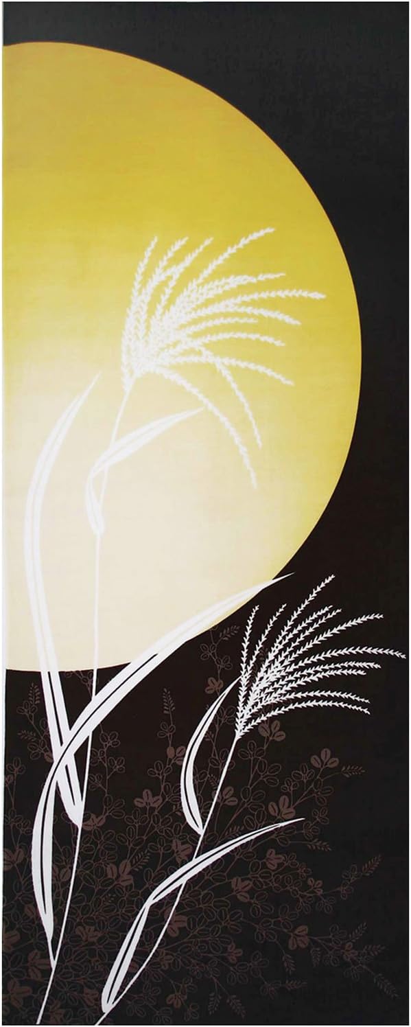 ヤマコー(Yamaco) Yamako 87554 Shiki Saibu, Tenugui, Moon View, 13.8 x 35.4 inches (35 x 90 cm)