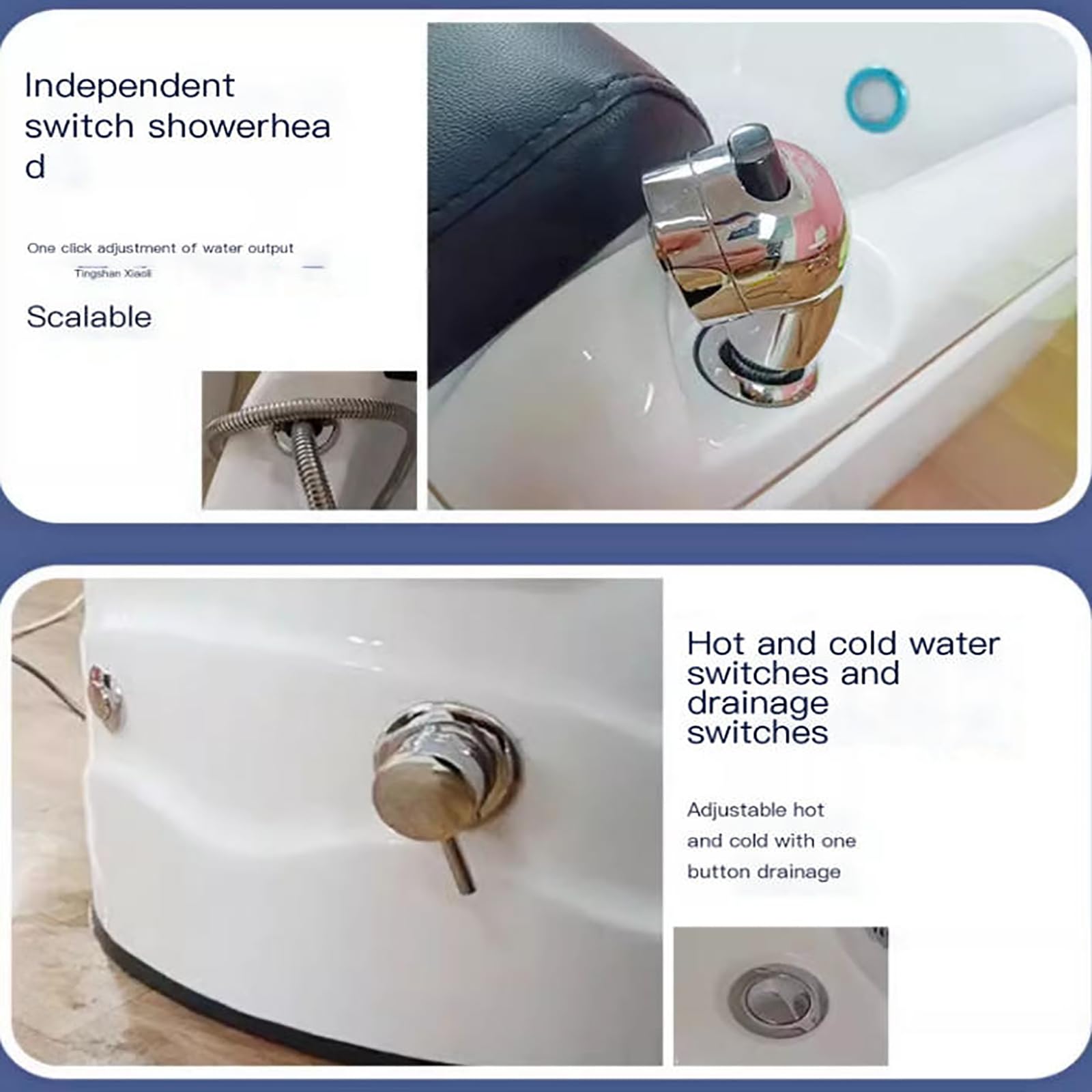 Massaggiatore Per Pediluvio,vasca Per Pediluvio Con 7tipi Luce Energetica,ugello Per Surf Senza Tubo,materiale Acrilico,spa Profonda E Completa,migliora Circolazione Sanguigna,allevia Stanchezza