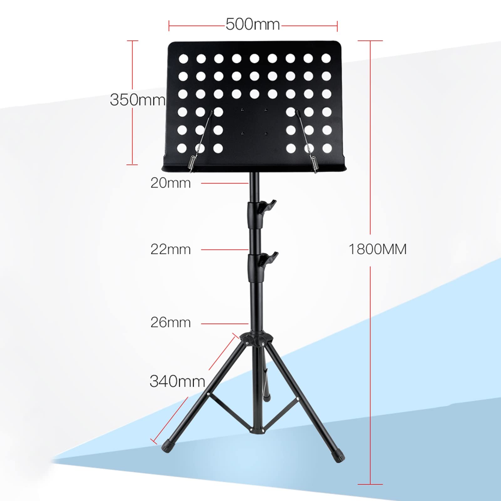 HJXGQJM Atril for Partitura Plegable Portátil Musica Metalico Soporte De Ajustables, Atril Portátil De Metal, Se Puede Utilizar for Violín De Tambor De Guitarra De Rendimiento Al Aire Libre