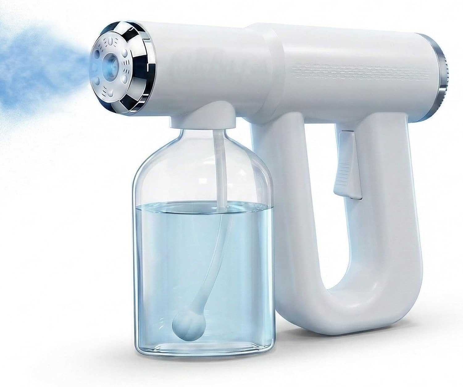 The Original Disinfectant Fogger Machine - Professional Sanitizer Sprayer - ULV Atomizer & Nano Steam Gun – Rechargeable Barber Spray Gun with Blue Light-image-8