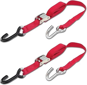 Progrip Powersports Motorcycle Tie Down Straps Lab Tested 2 Pack Red
