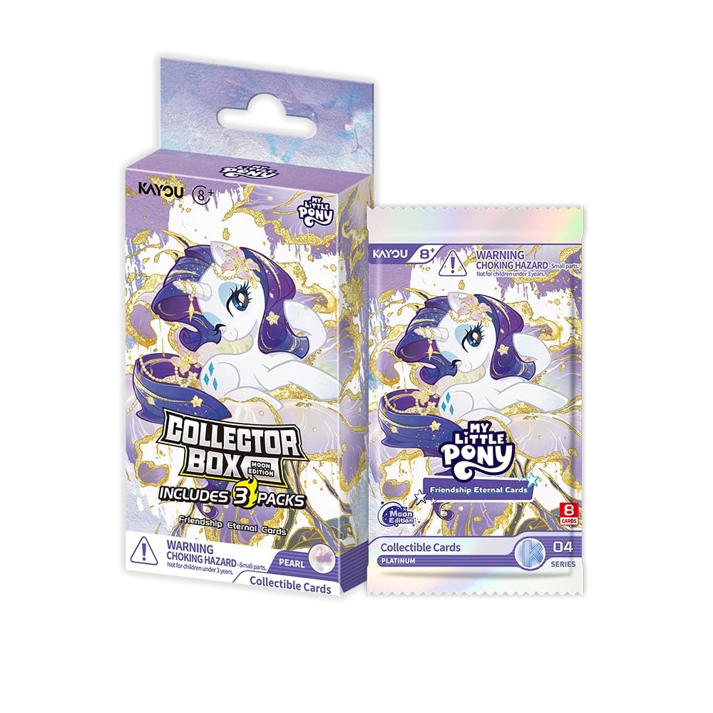 View 1 of ***FACTORY SEALED - OPENED FOR INSPECTION***
***STOCK PHOTO FOR REFERENCE ONLY***
Kayou My Little Pony Friendship Eternal Cards, Moon Edition, Series 4, 3 Packs, 8 Cards/Pack
