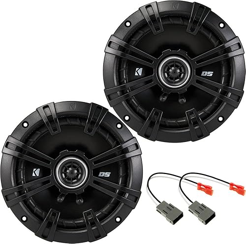 KICKER Altavoces de 6.5 pulgadas para Honda Accord 1994-2020 Kit de actualización - Par de DS Series con arnés, altavoz coaxial 6 12 para puerta