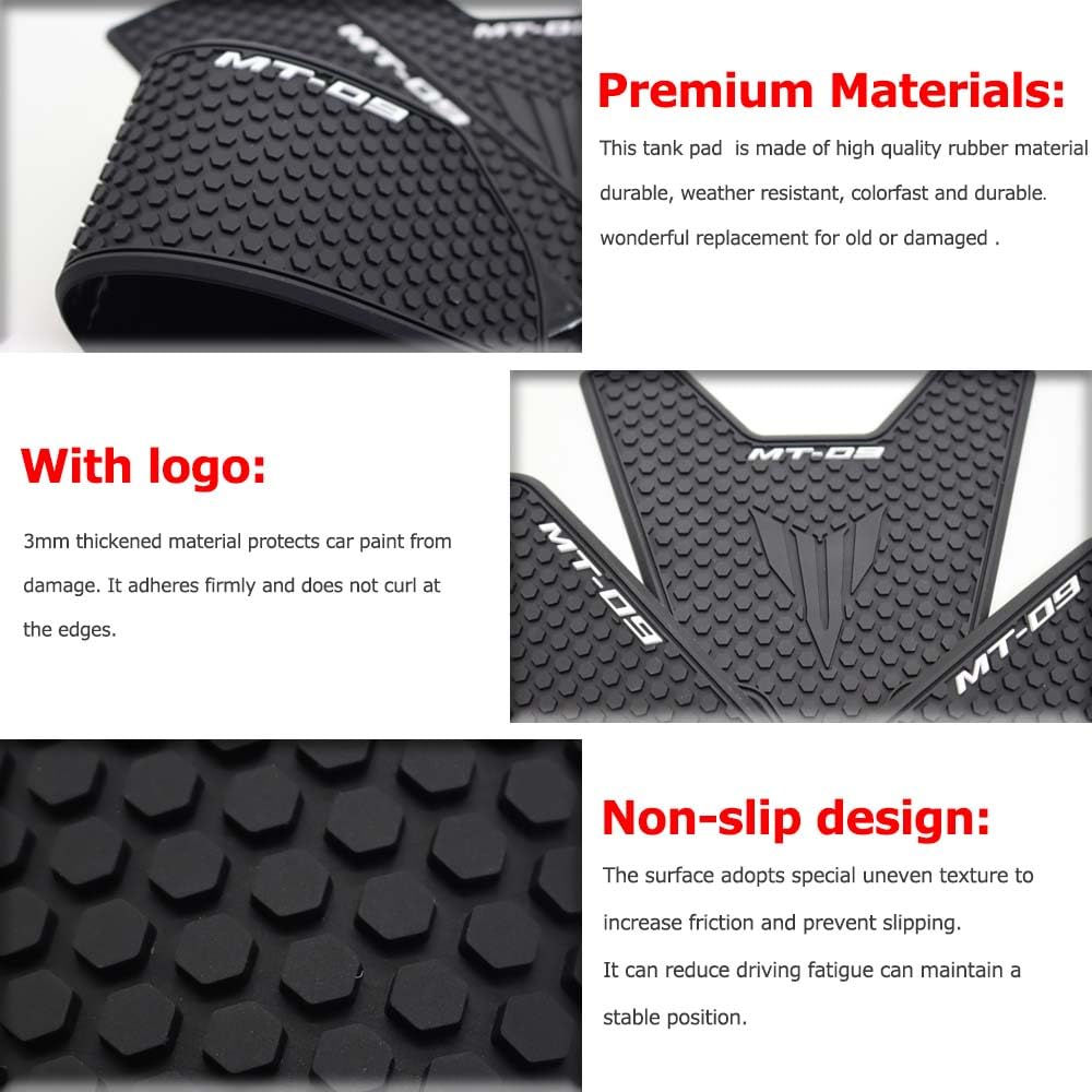 Accesorios para moto Protección lateral antideslizante impermeable para depósito Adhesivo de goma 3 CM para mt 09 MT-09 MT09 MT09 MT09 SP 2024 2025