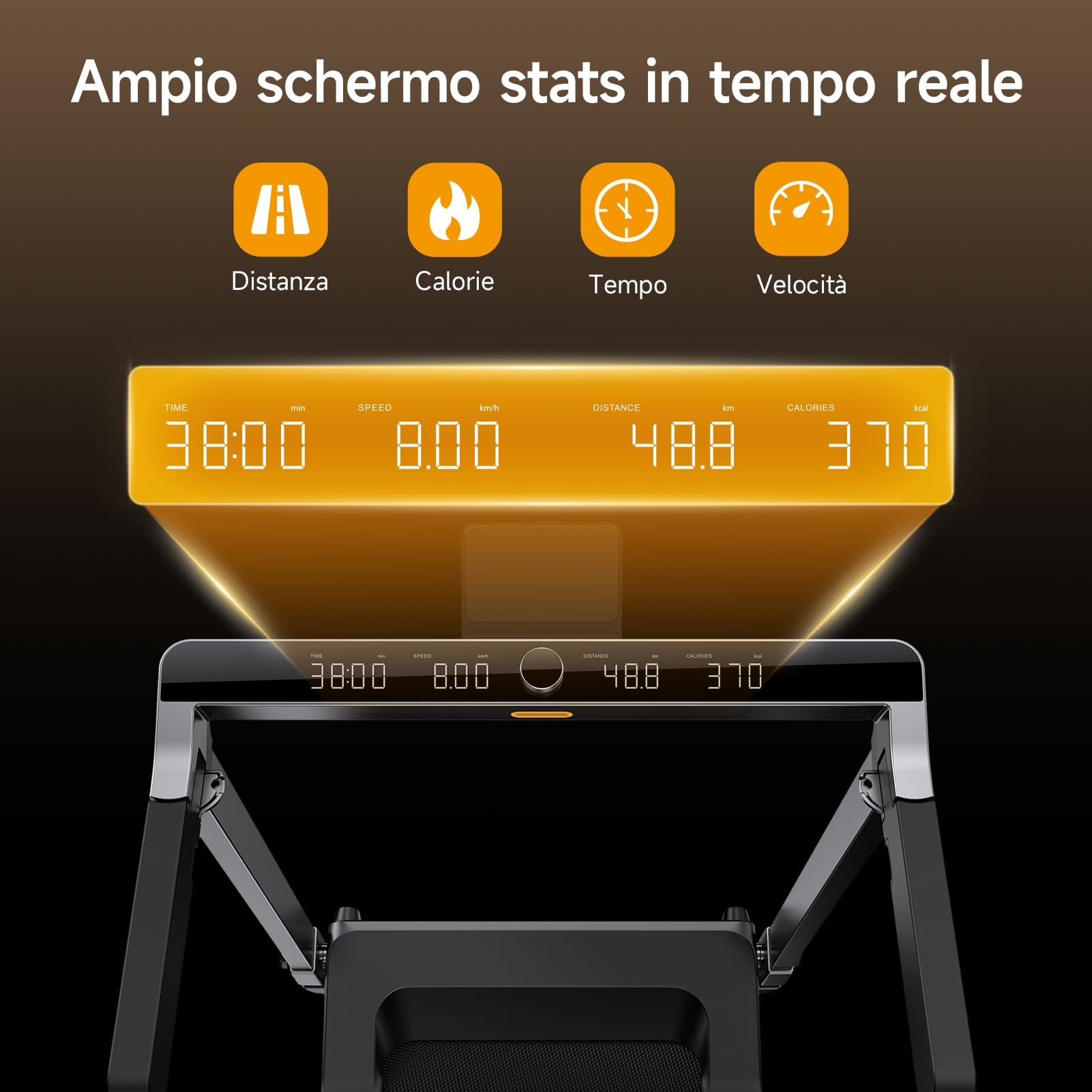 WalkingPad Tapis Roulant G1 Treadmill per Casa, Doppio Pieghevole, 1-12 km/h, App e Display LED HD, Tapis Roulant Elettrico Pieghevole Nessun Montaggio Richiesto
