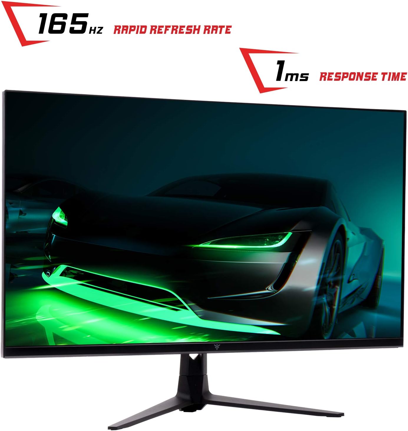Itek Monitor GGF front view showing 165Hz Rapid Refresh Rate and 1ms Response Time