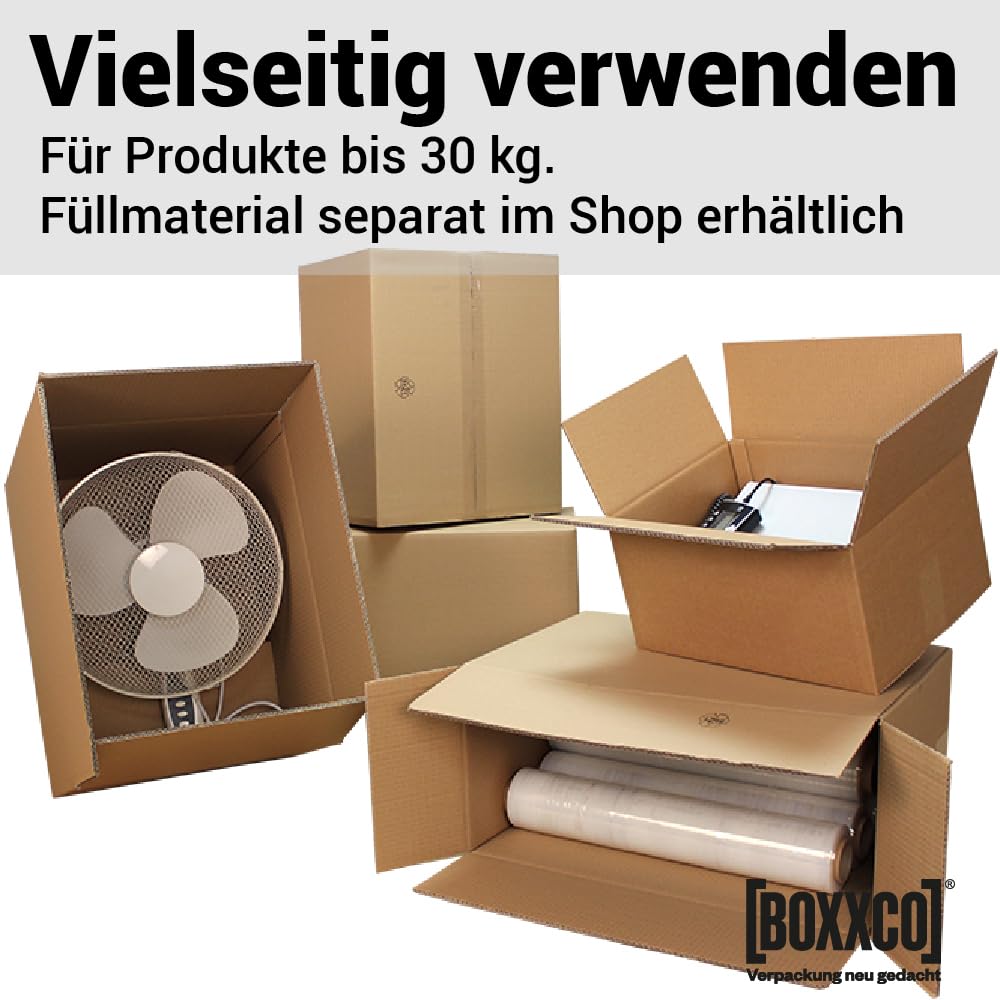 20 Stück Versandkarton 350x250x200 mm 2-wellig - Stabile Faltkartons aus Wellpappe für sicheren Versand bis 10kg - Umweltfreundliche Verpackung für E-Commerce und Logistik
