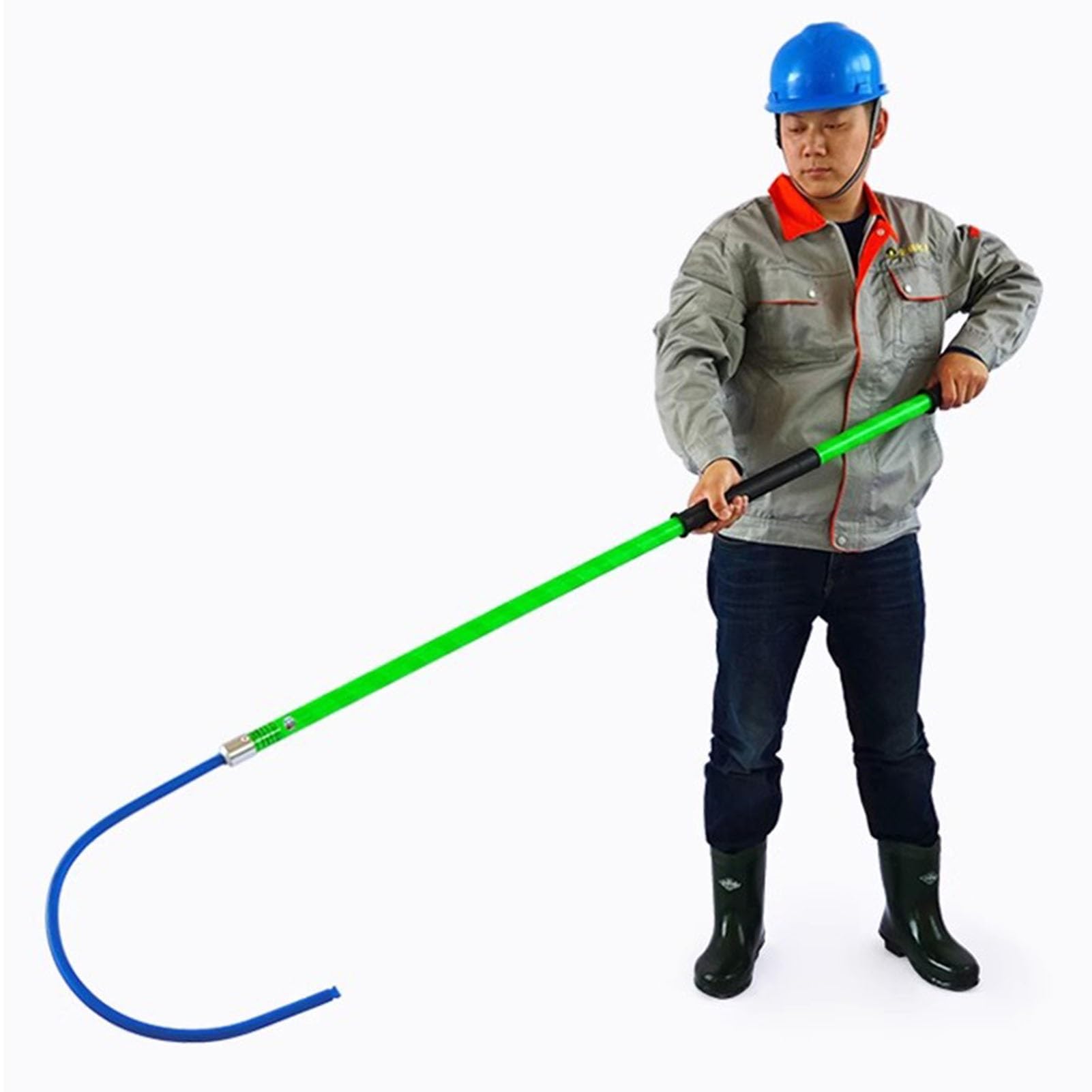 JKJZSALJ Safety Rescue Hook,Portable Insulation Rescue Hook-1M/3.3Ft Fiberglass Safety Pole For Electrical Work, Anti-Electrocution Protective Equipment For Emergency Fire Rescue,1.5m/4.9ft(35kv)