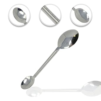 Stainless Steel Lab Spoon Scoop - Great for Powder and Grain handling, Laboratory General Sciences Education Double Spoon