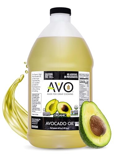 AVO Organic - Freír con aceite de aguacate 100 aguacate hornear salteado antiadherente ensaladas vinagreta adobos revestimiento de sartén cocina